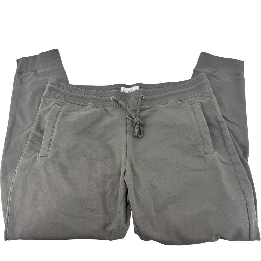 Bread & Boxers Men Gray Sweatpants Joggers Lounge Pants Size L Elastic Waist‎